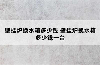 壁挂炉换水箱多少钱 壁挂炉换水箱多少钱一台